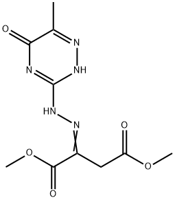 dimethyl (2Z)-2-[2-(5-hydroxy-6-methyl-1,2,4-triazin-3-yl)hydrazinylidene]butanedioate 结构式