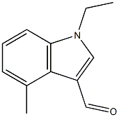 1-ETHYL-4-METHYL-1H-INDOLE-3-CARBALDEHYDE 结构式