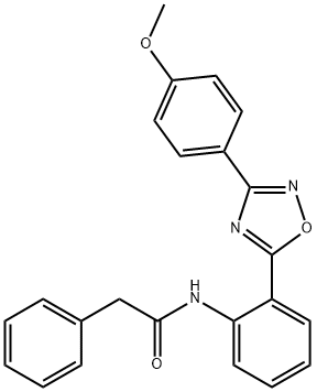 N-{2-[3-(4-methoxyphenyl)-1,2,4-oxadiazol-5-yl]phenyl}-2-phenylacetamide 结构式