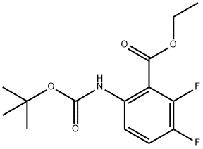 6-((叔丁氧基羰基)氨基)-2,3-二氟苯甲酸乙酯 结构式