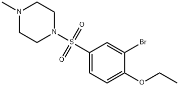 1-(3-BROMO-4-ETHOXYPHENYL)SULFONYL-4-METHYLPIPERAZINE 结构式