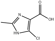 5-氯-2-甲基-1H-咪唑-4-羧酸 结构式