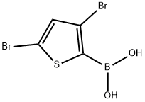 3,5-二溴噻吩-2-硼酸 结构式