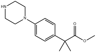 Α,Α-二甲基-4-(1-哌嗪基)苯乙酸甲酯 结构式