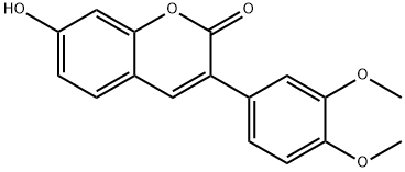 3-(3,4-二甲氧基苯基)-7-羟基-2H-色烯-2-酮 结构式