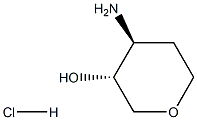 (3R,4S)-3-羟基-4-氨基吡喃盐酸盐 结构式