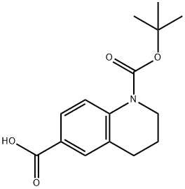 3,4-二氢-喹啉-1,6-二羧酸-1-叔丁酯 结构式