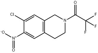 2-三氟乙酰基-7-氯-6-硝基-3,4-二氢异喹啉 结构式