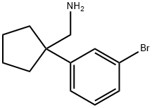 1-(3-溴苯基)环戊烷甲胺 结构式