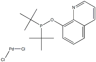 DICHLORO[8-(DI-TERT-BUTYLPHOSPHINOOXY)QUINOLINE]PALLADIUM(II) 结构式