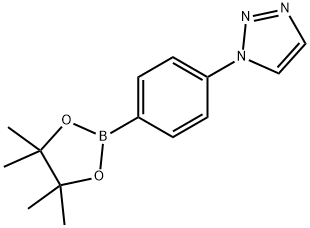 4-(1H-1,2,3-三唑-1-基)苯硼酸频哪醇酯 结构式