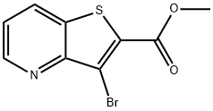 3-Bromo-thieno[3,2-b]pyridine-2-carboxylic acid methyl ester 结构式