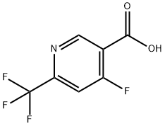 4-氟-6-三氟甲基烟酸 结构式