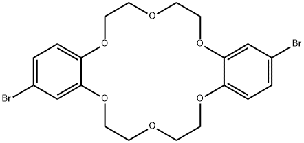 4,4'-二溴二苯并-18-冠-6醚 结构式