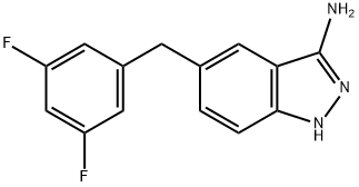 5-(3,5-二氟苄基)-1H-吲唑-3-胺 结构式