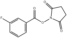 2,5-二氧代吡咯烷-1-基3-氟苯甲酸酯 结构式