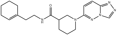 N-[2-(cyclohex-1-en-1-yl)ethyl]-1-([1,2,4]triazolo[4,3-b]pyridazin-6-yl)piperidine-3-carboxamide 结构式