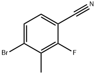 4-溴-2-氟-3-甲基苯甲腈 结构式