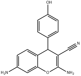 2,7-diamino-4-(4-hydroxyphenyl)-4H-chromene-3-carbonitrile 结构式