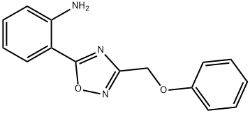 2-(3-(phenoxymethyl)-1,2,4-oxadiazol-5-yl)aniline 结构式