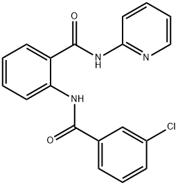 2-{[(3-chlorophenyl)carbonyl]amino}-N-(pyridin-2-yl)benzamide 结构式