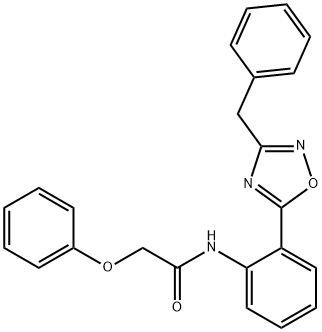 N-[2-(3-benzyl-1,2,4-oxadiazol-5-yl)phenyl]-2-phenoxyacetamide 结构式