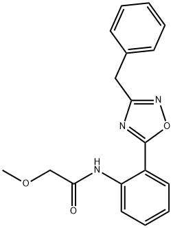 N-[2-(3-benzyl-1,2,4-oxadiazol-5-yl)phenyl]-2-methoxyacetamide 结构式