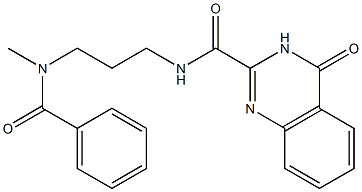 4-hydroxy-N-{3-[methyl(phenylcarbonyl)amino]propyl}quinazoline-2-carboxamide 结构式