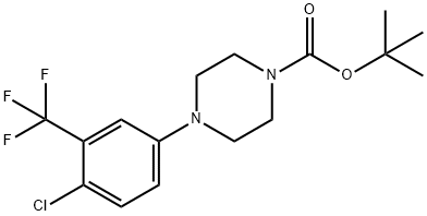 tert-butyl 4-(4-chloro-3-(trifluoromethyl)phenyl)piperazine-1-carboxylate 结构式