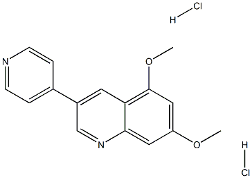 5,7-Dimethoxy-3-(4-pyridinyl)quinoline dihydrochloride 结构式