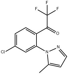 1-(4-氯-2-(5-甲基-1H-吡唑-1-基)苯基)-2,2,2-三氟乙-1-酮 结构式