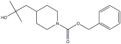 benzyl 4-(2-hydroxy-2-methylpropyl)piperidine-1-carboxylate 结构式