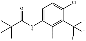 N-(4-氯-2-甲基-3-(三氟甲基)苯基)新戊酰胺 结构式