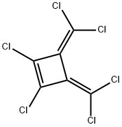 3,4-BIS(DICHLOROMETHYLENE)-1,2-DICHLORO-1-CYCLOBUTENE 结构式