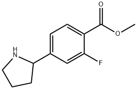 2-Fluoro-4-pyrrolidin-2-yl-benzoic acid methyl ester 结构式