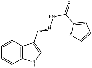 N'-(1H-INDOL-3-YLMETHYLENE)-2-THIOPHENECARBOHYDRAZIDE 结构式