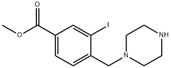 methyl 3-iodo-4-(piperazin-1-ylmethyl)benzoate 结构式