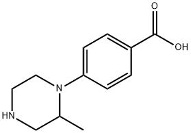4-(2-甲基哌嗪-1-基)苯甲酸 结构式