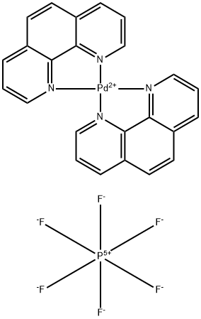 双(1,10-菲罗啉)钯(II)双(六氟磷酸盐) 结构式