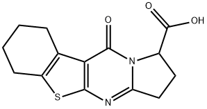 10-oxo-1,2,3,6,7,8,9,10-octahydrobenzo[4,5]thieno[2,3-d]pyrrolo[1,2-a]pyrimidine-1-carboxylic acid 结构式