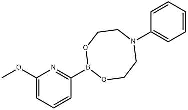 2-(6-methoxypyridin-2-yl)-6-phenyl-1,3,6,2-dioxazaborocane 结构式