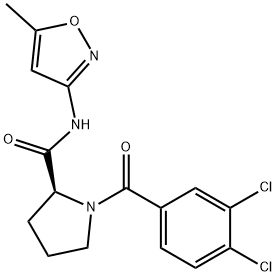 1-[(3,4-dichlorophenyl)carbonyl]-N-(5-methyl-1,2-oxazol-3-yl)-L-prolinamide 结构式