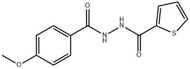 N'-[(4-methoxyphenyl)carbonyl]thiophene-2-carbohydrazide 结构式