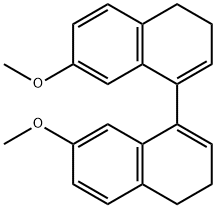 7,7'-DIMETHOXY-3,4,3',4'-TETRAHYDRO-[1,1']BINAPHTHYL 结构式