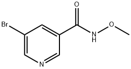 5-溴-N-甲氧基吡啶-3-甲酰胺 结构式