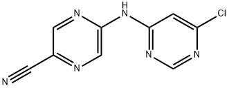 5-((6-Chloropyrimidin-4-yl)amino)pyrazine-2-carbonitrile 结构式