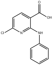 6-氯-2-(苯基氨基)吡啶-3-羧酸 结构式