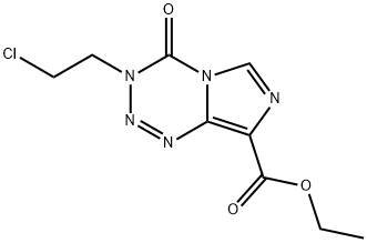 Ethyl 3-(2-chloroethyl)-4-oxo-3,4-dihydroimidazo[5,1-d][1,2,3,5]tetrazine-8-carboxylate 结构式