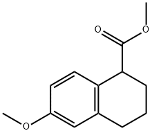 6-甲氧基-1,2,3,4-四氢萘-1-羧酸甲酯 结构式