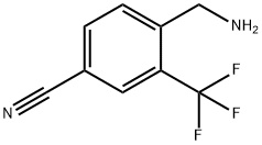 4-Aminomethyl-3-trifluoromethyl-benzonitrile 结构式